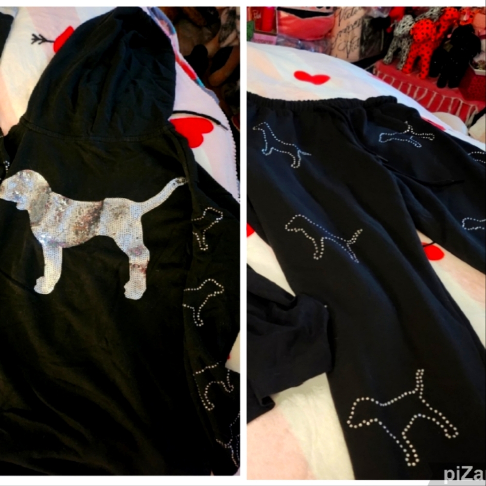 READ AD Victorias Secret PINK bling dog outfit M